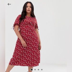 Fashion Union Plus midi tea dress in floral